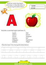 Children who already have a solid underst. Kids Under 7 Alphabet Worksheets Trace And Print Letter A