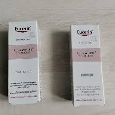 Eucerin ultrawhite plus spotless double booster serum 30ml. New Eucerin Ultra White Spotless Day Spf30 Night Cream 20ml Health Beauty Skin Bath Body On Carousell