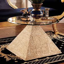 Egyptian Pedestal Coffee Table In 2020 Egyptian Furniture Egyptian Home Decor Pedestal Coffee Table