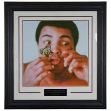 1970s Muhammad Ali Portrait Photo Butterfly Bee Framed Print and Plaque at  1stDibs
