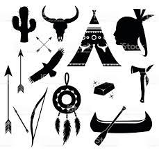 Apache Indian Icon Set Vector Illustration Isolated On White Apache Indian Indian Symbols Icon Set Vector