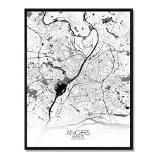 Rues, boulevards, places publiques, des attractions. Angers Carte City Map N B Maisons Du Monde