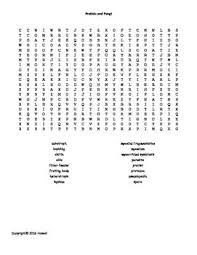 Protists And Fungi Word Search For Middle School Science Life Science Science Vocabulary Middle School Science