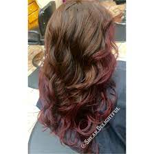 Golden Ash Brown Hair With Red Violet Underneath Hair Streaks Hair Hair Beauty
