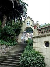 Entrada Al Restaurant De La Font Del Gat Als Jardins De Laribal De Montjuic Barcelona Catalunya Entrada