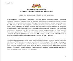 Klinik dan hospital mempunyai perbezaan dari segi apa? Kkm Lancar Kempen Imunisasi Polio Di Wilayah Persekutuan Labuan The Malaya Post