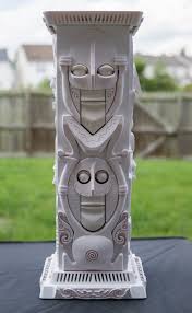 You can use a large sheet of craft paper to represent the totem pole, and instruct each child to glue on a picture he has colored. 3d Printed Animatronic Talking Tiki Statues Matterhackers