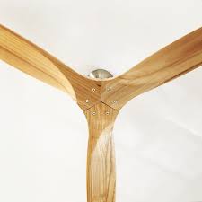 Fanimation Prop Fan Brushed Nickel Interior Fan Hand Carved Natural Finish Buttonwood Blad Wood Ceiling Fans Ceiling Fans Without Lights Modern Ceiling Fan