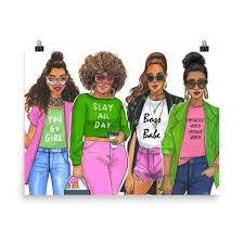 (ακα) is the first intercollegiate historically african american sorority. Aka Girl Squad Art Print Hd Quality Art Print Shop Rongrong