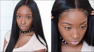 Hairstyles with edges straight hair. Everyday Straight Hair Sleek Edges Routine Hair Straightening Tutorial Youtube