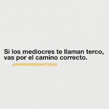 Para Los Mediocres Ser Terco Es Sinonimo De Persistencia Ambicion Y Constancia Algo Que Ellos Nunca Tend Frases Bonitas Frases Motivadoras Frases Inspiradoras