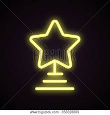 Download Yellow Neon Icon Star Image Photo Free Trial Bigstock