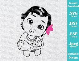 Descarga Inmediata Svg Disney Inspirado Bebe Princesa Moana De Dibujos De Disney Dibujos De Moana Dibujo De Bebe