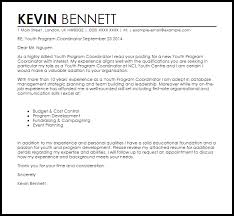 Youth Program Coordinator Cover Letter Sample Cover Letter Templates Examples