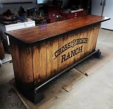 Whiskey Barrel Sink Hammered Copper Rustic Antique Bathroom Bar Man Cave Vanity Wine Oak Barrel Vanity Bourbon Custom Personalized Hausbar Rustikale Bars Rustikal