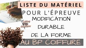 Coiffure need an internet connexion to be launched. Liste Du Materiel Pour L Epreuve Modification Durable De La Forme Au Bp Coiffure