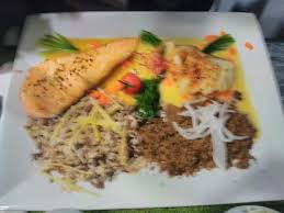 Duo De Saumon Et Lieu Jaune Sauce Aux Agrumes Far De Ble Noir Et Trio De Riz Picture Of Le Coup De Fourchette Brest Tripadvisor