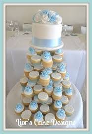 Baby Blue Wedding Cupcakes Baby Blue Wedding Cupcakes Towers Lior Cake Light Blue Wedding Light Blue Wedding Cake Blue Wedding Cupcakes Wedding Cakes Blue