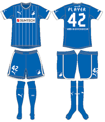 Tsg 1899 Hoffenheim Home Uniform Football Shirts Sports Logo Football Kits