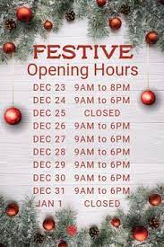 Christmas Opening Hours Poster Template Christmas Templates Free Christmas Borders Christmas Frames