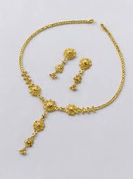 Necklace 8 Gm And Price Rs 27 000 Earrings 4 Gm And Price Rs 13 300 Gold Necklace Designs Gold Earrings Designs Gold Jewellery Design Necklaces