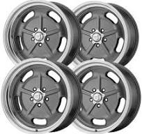 (Set of 4) Staggered-American Racing Salt Flat 22" 5x4.5" Gray Wheels Rims  VN51122812400-VN51122512400