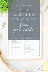 Cleaning Checklist Free Printable A Quick Guide For Deep Cleaning In 2020 Cleaning Checklist Cleaning Cleaning Printable