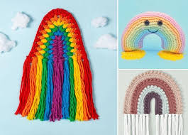 Grab some wood from your backyard, make a. Crochet Rainbow Decor Free Patterns Pattern Center