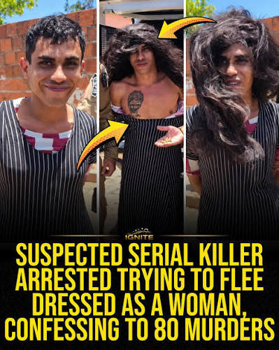 He tried to disappear into a crowd disguised as a woman… but one detail  gave him away. 😳 Brazilian police arrested 33 year old Jorlan Alves da  Silva in Paraíba after a