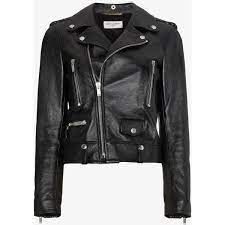 Saint Laurent Leather Biker Jacket 5 515 Liked On Polyvore Featuring Outerwear Jackets Black Lea Leather Jacket Black Biker Jacket Leather Biker Jacket