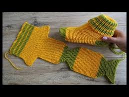 How to knit with two needles. Noski Na Dvuh Spicah Tureckim Sposobom Vyazaniya Two Needle Socks Knit Pattern Youtube Knit Slippers Free Pattern Knitted Slippers Pattern Knitted Slippers
