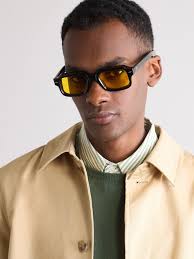 Sandro Rectangular-Frame Acetate Sunglasses