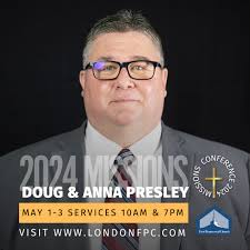 We've got work to do!" 📆 Missions Conference is May 1-3 with services at  10am & 7pm. Hear Doug and Anna Presley of Pentecostal Missions  International speak at our 2024 Missions Conference