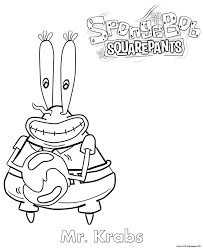 Spongebob mr krabs coloring page coloring page central. Mister Krabs Restaurant Owner Coloring Pages Printable