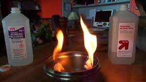 Burn Test 91 Isopropyl Alcohol Vs 70 Isopropyl Alcohol As Fire Dance Fuel Youtube