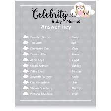 Babycenter is committed to providing the most helpful and trustworthy pregnancy and parenting information in the world. Xoxokristen Pink Baby Girl Shower Collection Owl Celebrity Baby Name Guessing Game Owl It S A Girl Baby Shower Party Games Amazon In