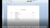 Hal ini dikarenakan langkah yang harus dilakukan cukup ambil wajan kecil dan beri minyak. Cara Paling Mudah Dan Efisien Buat Isi Kandungan Microsoft Word 2010 Youtube