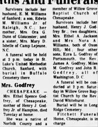 Obituary for Ethel Spence Godfrey