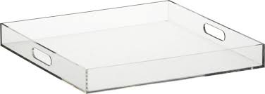 Acrylic Clear Square Tray Reviews Cb2 Square Tray Table Top Decor Lucite Tray
