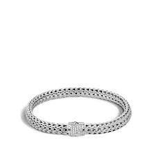 Talk about a trend that became a classic overnight! Classic Chain 6 5mm Bracelet In Silver With Diamonds