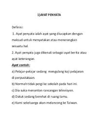 Jenis jenis ayat by jessyca ungat 12307 views. Jenis Jenis Ayat Bahasa Melayu Primary School Linkedin Profile Messages