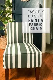 Easy Diy How To Paint A Fabric Chair In 2020 Chair Fabric Painting Fabric Chairs Indoor Swing Chair