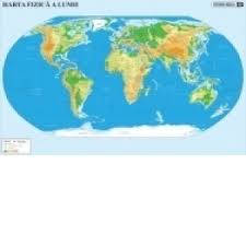Harta fizica a lumii reprezinta un material didactic ce nu trebuie sa lipseasca din dotarea unui cabinet de geografie. Pliant Harta Fizica Politica A Lumii