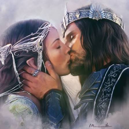 Valentine's Day in Middle-earth: Aragorn and Arwen 🤴🧝‍♀️ Aragorn first  met Arwen in Rivendell, and from that moment their story became one of  patience, long years apart, and a love that never