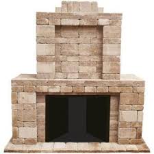 Start thinking about how the addition of any type of fireplace to your patio can create a great outdoor gathering place with a seating area for family and friends. Pavestone Rumblestone 84 In X 38 5 In X 94 5 In Outdoor Stone Fireplace In Cafe 53369 The Home Depot Outdoor Stone Fireplaces Outdoor Fireplace Kits Fireplace Kits