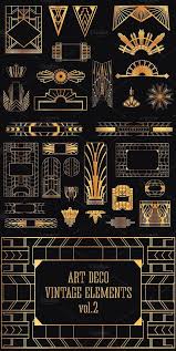 31 Art Deco Design Elements Vol 2 Art Deco Artwork Art Deco Pattern Art Deco Illustration