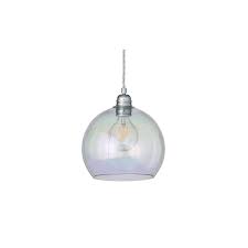 Here you'll find a wide range to choose from to ensure you find the perfect flush mount ceiling light for your home. Iridescent Blown Glass Globe Ceiling Pendant With Silver Suspension
