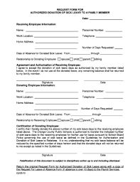 The donations must be voluntary and the donor must determine the amount of the contribution. Fillable Online Ocps Authorization And Donation Of Sick Leave To An Employee Relative Ocps Fax Email Print Pdffiller