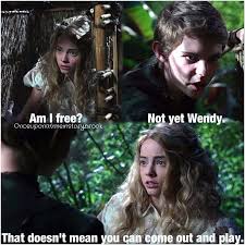 Wendy Am I Free Peter Not Yet Wendy That Doesn T Mean You Can Come Out And Play Once Upon A Time Peter Pan Peter And Wendy Peter Pan Ouat