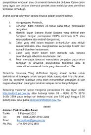22 (38) berkenaan penangguhan penguatkuasaan pelaksanaan dasar berkursus tujuh (7) hari setahun bagi anggota perkhidmatan awam. Pelawaan Penajaan Biasiswa Yang Jabatan Perdana Menteri Facebook
